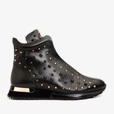 The Infanta High-Top Black Spike Leather Sneaker Limited Edition - Vinci Leather