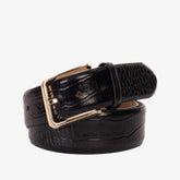 The Monaco Black Leather Belt - Vinci Leather