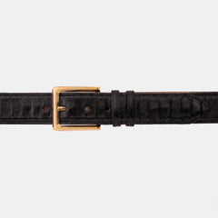 The Bethesda Black pythn Sneak Leather Belt - Vinci Leather