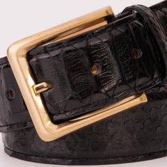 The Bethesda Black pythn Sneak Leather Belt - Vinci Leather