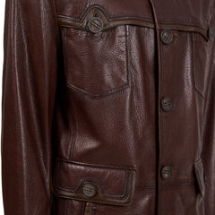 The Montclair Brown Leather Jacket - Vinci Leather