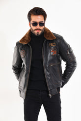 The Northway Vintage Black Lambskin Leather Jacket - Vinci Leather