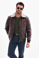The Northway Brown Lambskin Leather Jacket - Vinci Leather