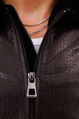 The Ardent Black Lambskin Leather Jacket - Vinci Leather
