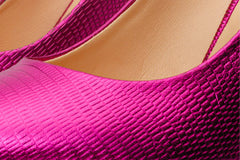 The Maple Fuchsia Leather Pump Fuchsia Sole Shoe - Vinci Leather