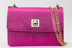 The Maple Fuchsia Leather Handbag - Vinci Leather