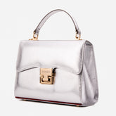 The Ege Silver Leather Handbag - Vinci Leather