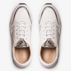 The Masal White Leather Sneaker - Vinci Leather