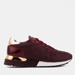The Scarlet Burgundy Leather Sneaker - Vinci Leather