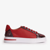 The Burano Red Leather Sneaker - Vinci Leather