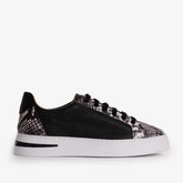 The Burano Black White Leather Sneaker - Vinci Leather