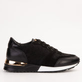 The Noir Black Leather Sneaker - Vinci Leather