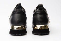 The Infanta Black Spike Leather Sneaker Limited Edition - Vinci Leather