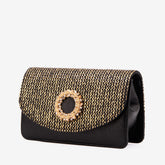The Valencia Black Gold Handbag - Vinci Leather