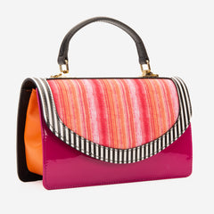 The Santa Amaro Striped Leather Handbag - Vinci Leather