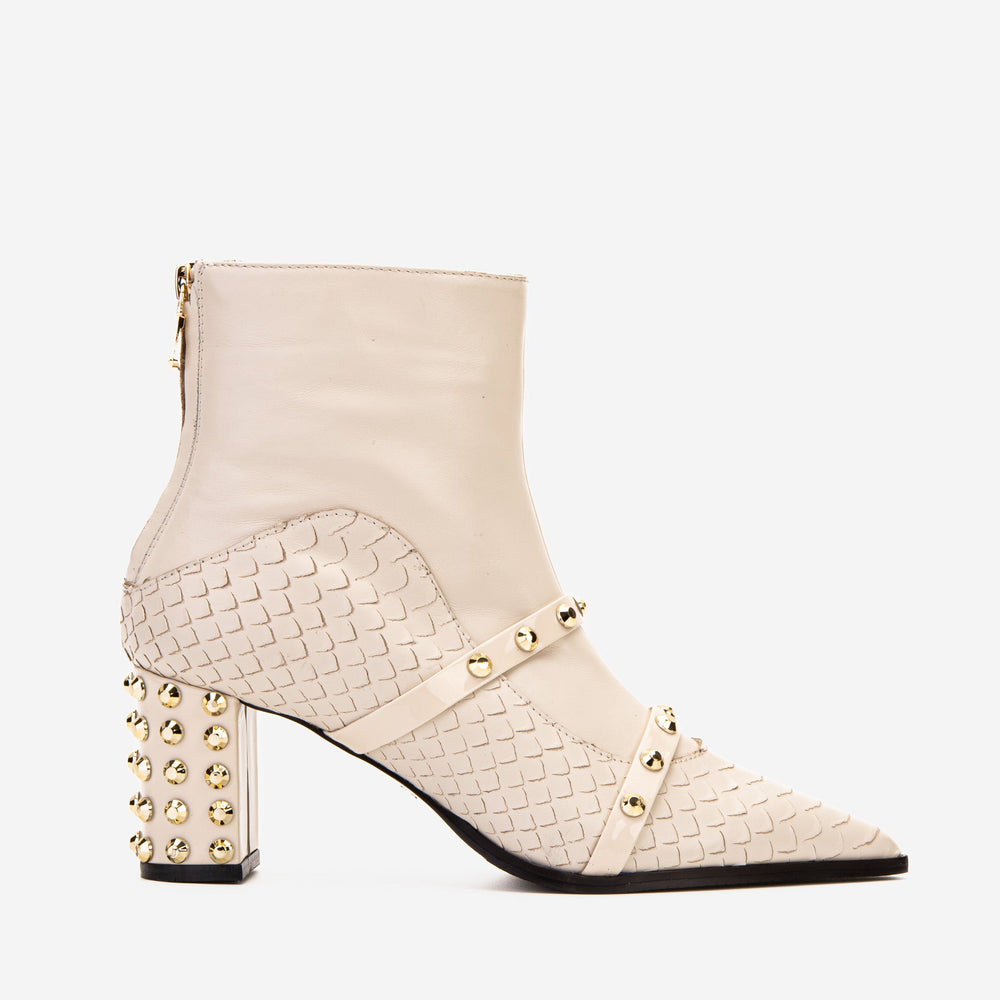 The Valentina Leather Block Heel Boot - Vinci Leather