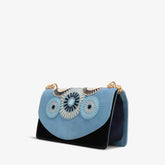 The Parama Blue Suede Leather Handbag - Vinci Leather