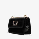 The Ferrara Black Patent Leather Handbag - Vinci Leather
