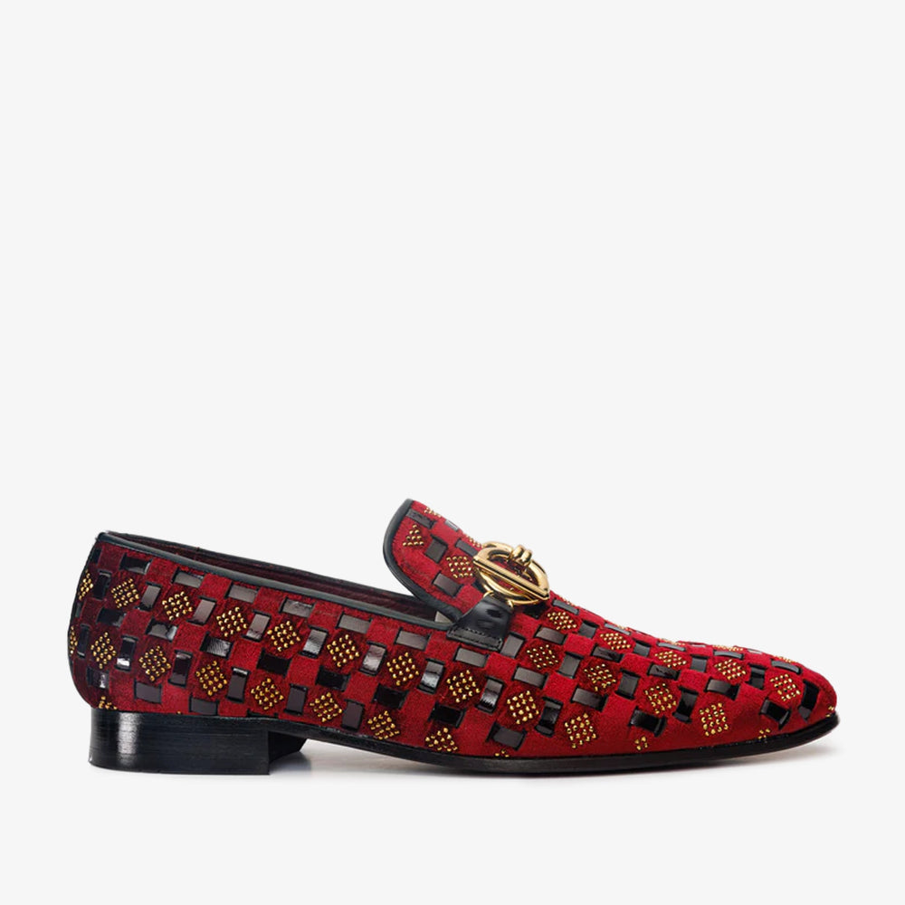 The Vicino Shoe Burgundy Bit Dress Loafer Limited Edition Shoe - Vinci Leather