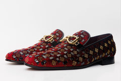 The Vicino Shoe Burgundy Bit Dress Loafer Limited Edition Shoe - Vinci Leather