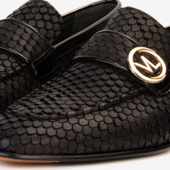The Monarch Black Leather Dress Shoe - Vinci Leather