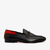 The Maratea Black Leather shoe Bit Loafer Shoe - Vinci Leather
