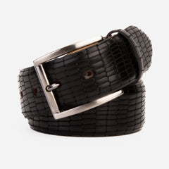 The Empire Black Leather Belt - Vinci Leather