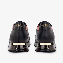 The Arda Black Red Leather Sneaker - Vinci Leather