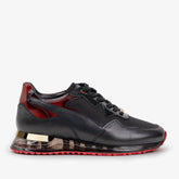 The Rialto Black Red Patent Leather Sneaker - Vinci Leather