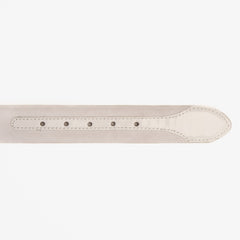 The Eugene White Gold Woven Leather Belt - Vinci Leather