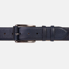 The Draco Navy Calfskin Belt - Vinci Leather