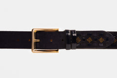 The Vicino Navy Leather Belt - Vinci Leather