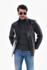 The Nero Black Leather Jacket - Vinci Leather