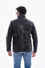 The Nero Black Leather Jacket - Vinci Leather