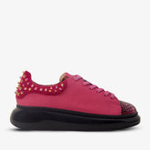 The Venezia Fuchsia Leather Sneaker - Vinci Leather