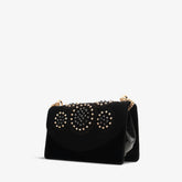 The Infanta Black Spike Leather Handbag - Vinci Leather