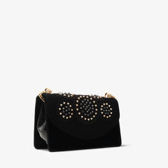 The Infanta Black Spike Leather Handbag - Vinci Leather