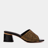 The Ailano Gold Glitter Leather Sandal - Vinci Leather