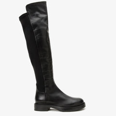 The Harmony Belle Black Leather Knee High Boot - Vinci Leather