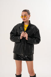 The Nox Black Leather Jacket - Vinci Leather