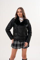 The Elvora Black Leather Jacket - Vinci Leather