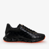 The Caesars Black Leather Sneaker - Vinci Leather