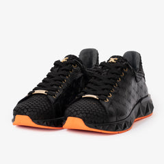 The Caesars Black Leather Sneaker - Vinci Leather