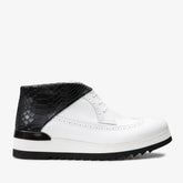 The Kagan White Wingtip Chukka Sneaker Boot - Vinci Leather