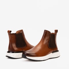 The Apex Tan Leather Chealsea Boot - Vinci Leather