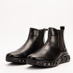 The Apex Black Leather Chelsea Boot - Vinci Leather