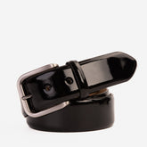 The Dodoma Black Patent Leather Belt - Vinci Leather