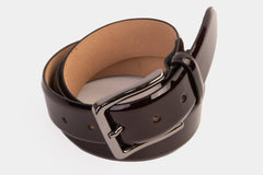The Dodoma Burgundy Patent Leather Belt - Vinci Leather