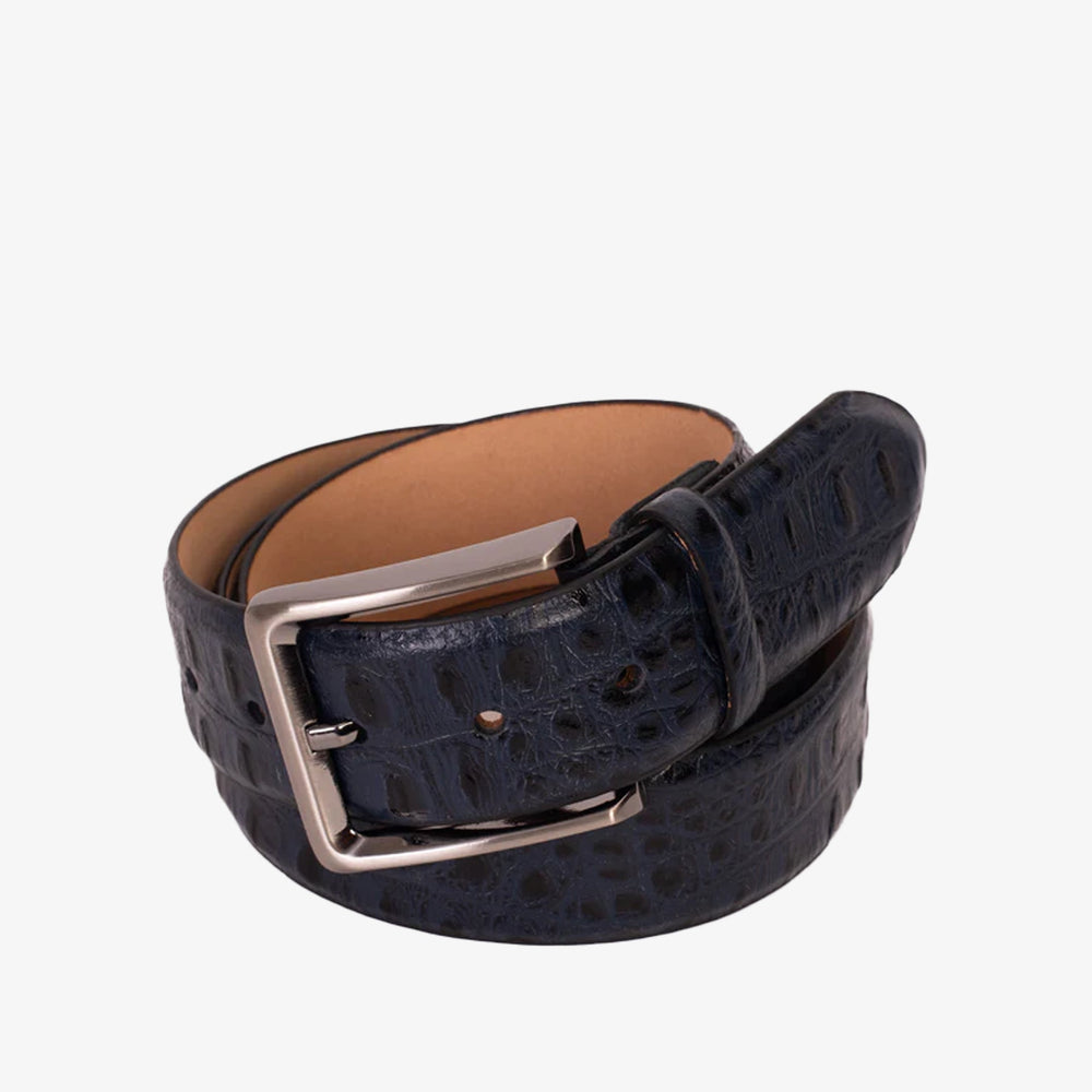The Savamala Blue Leather Belt - Vinci Leather