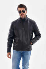 The Varden Black Leather Jacket - Vinci Leather